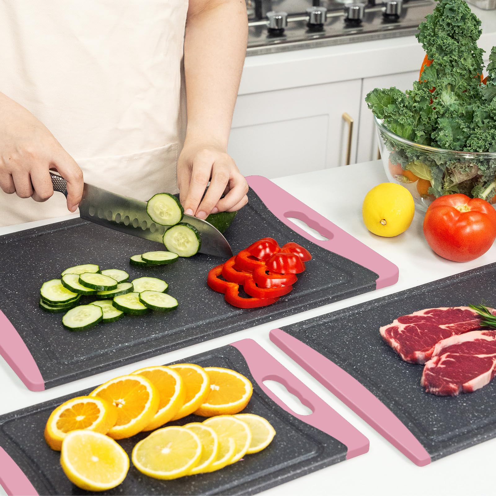 Empune set includes extra large, large, and medium boards for different foods and workflows