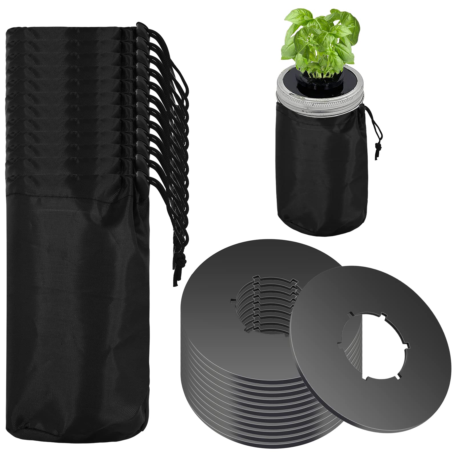 Emsiok kratky lids 86mm fit for wide-mouth jars, reusable acrylic for reliable hydroponics.
