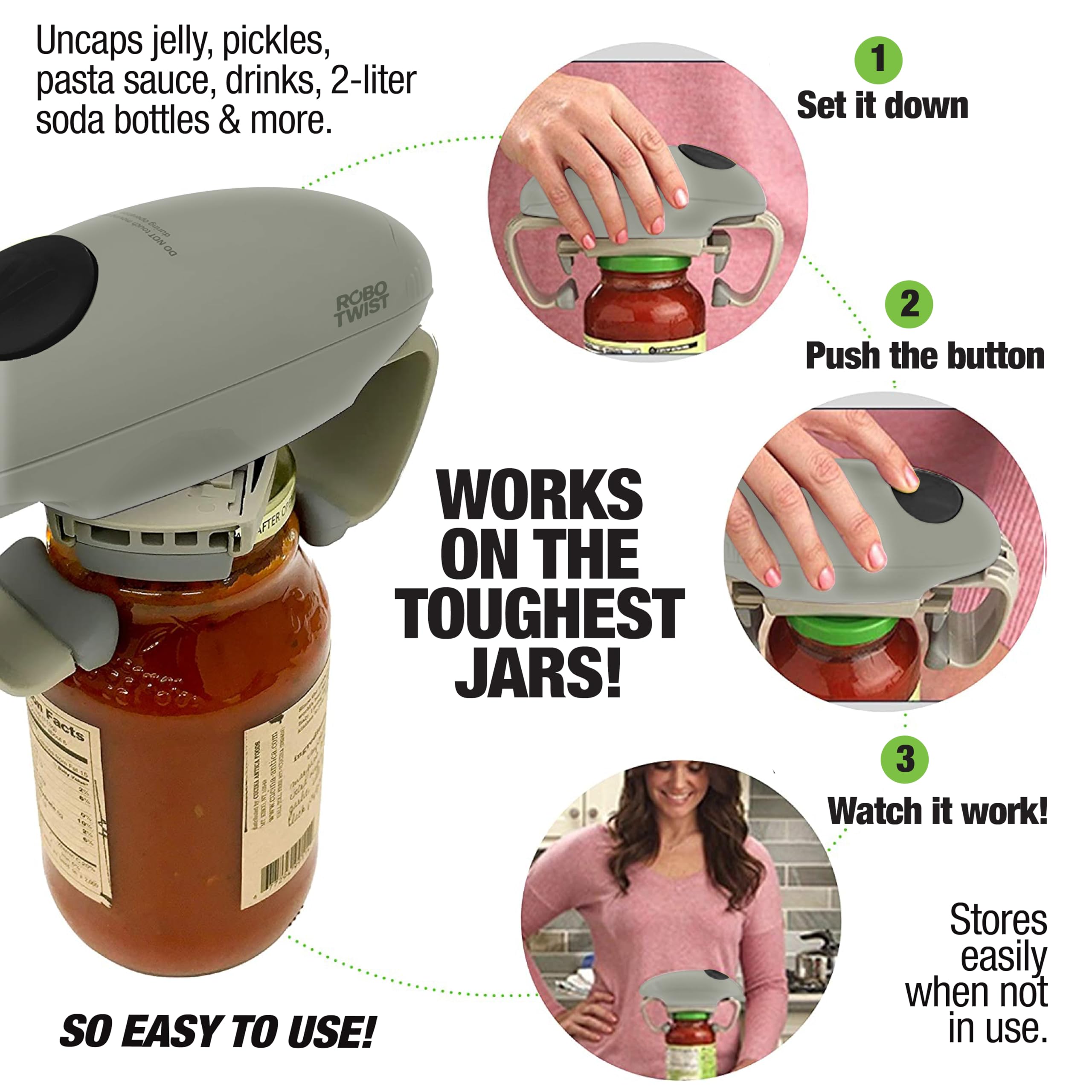 EMSON Robotwist Deluxe senior-friendly design helps reduce strain during daily jar tasks.