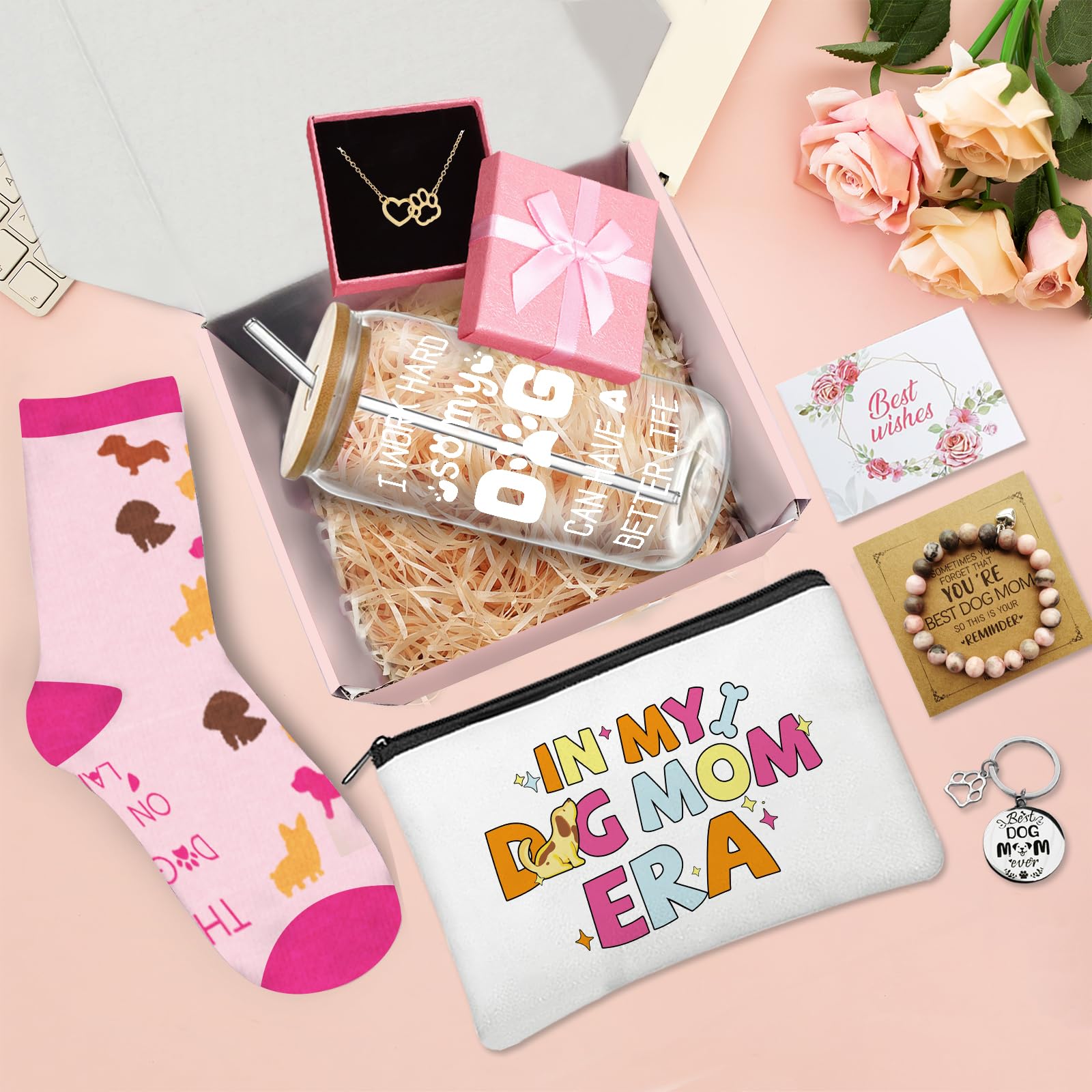 emzrivo dog mom gift box ready for gifting
