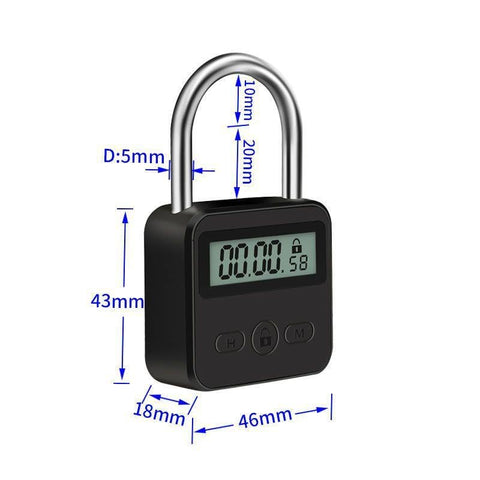Enajucy Metal Timer Lock black metal body for premium look.