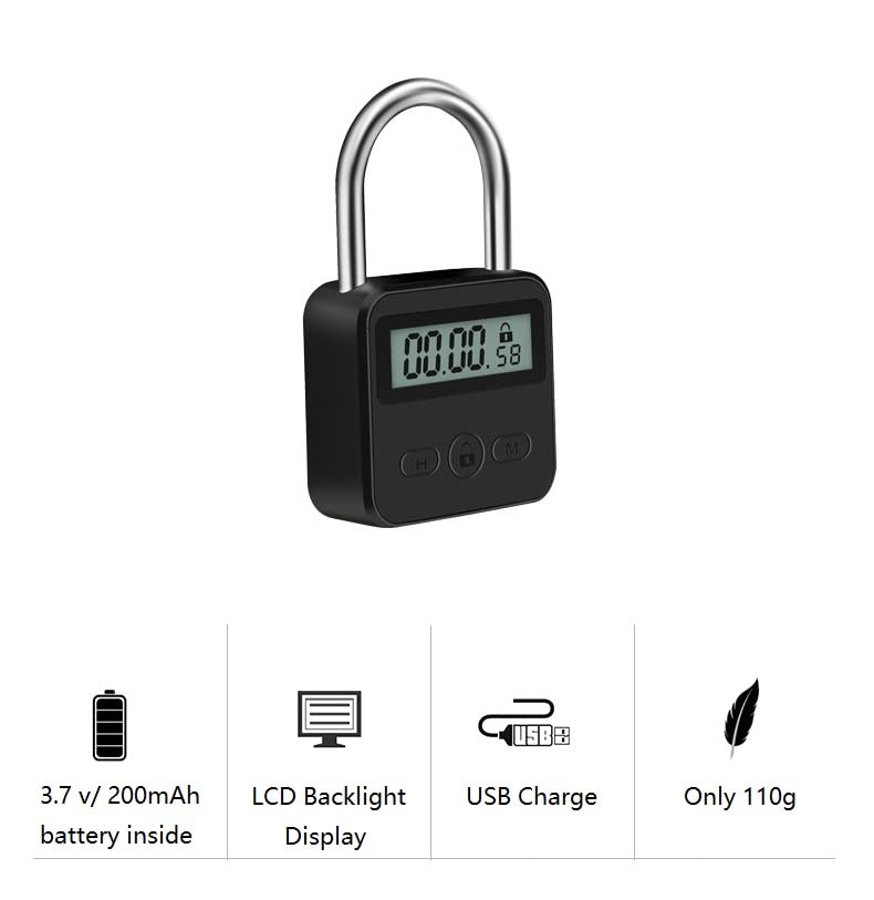 Enajucy Metal Timer Lock compact size ideal for travel.