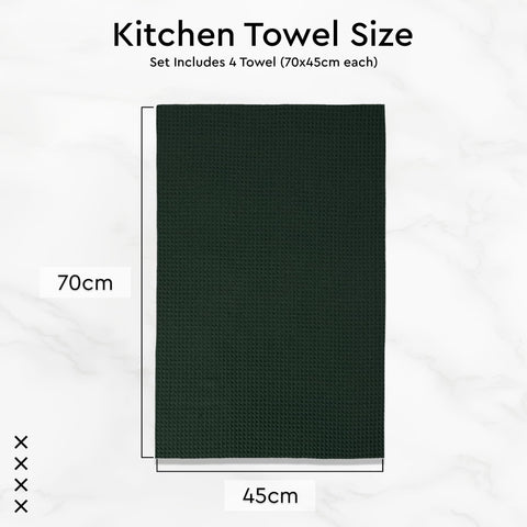 Encasa XO dark green towels are extra-large and durable for heavy tasks