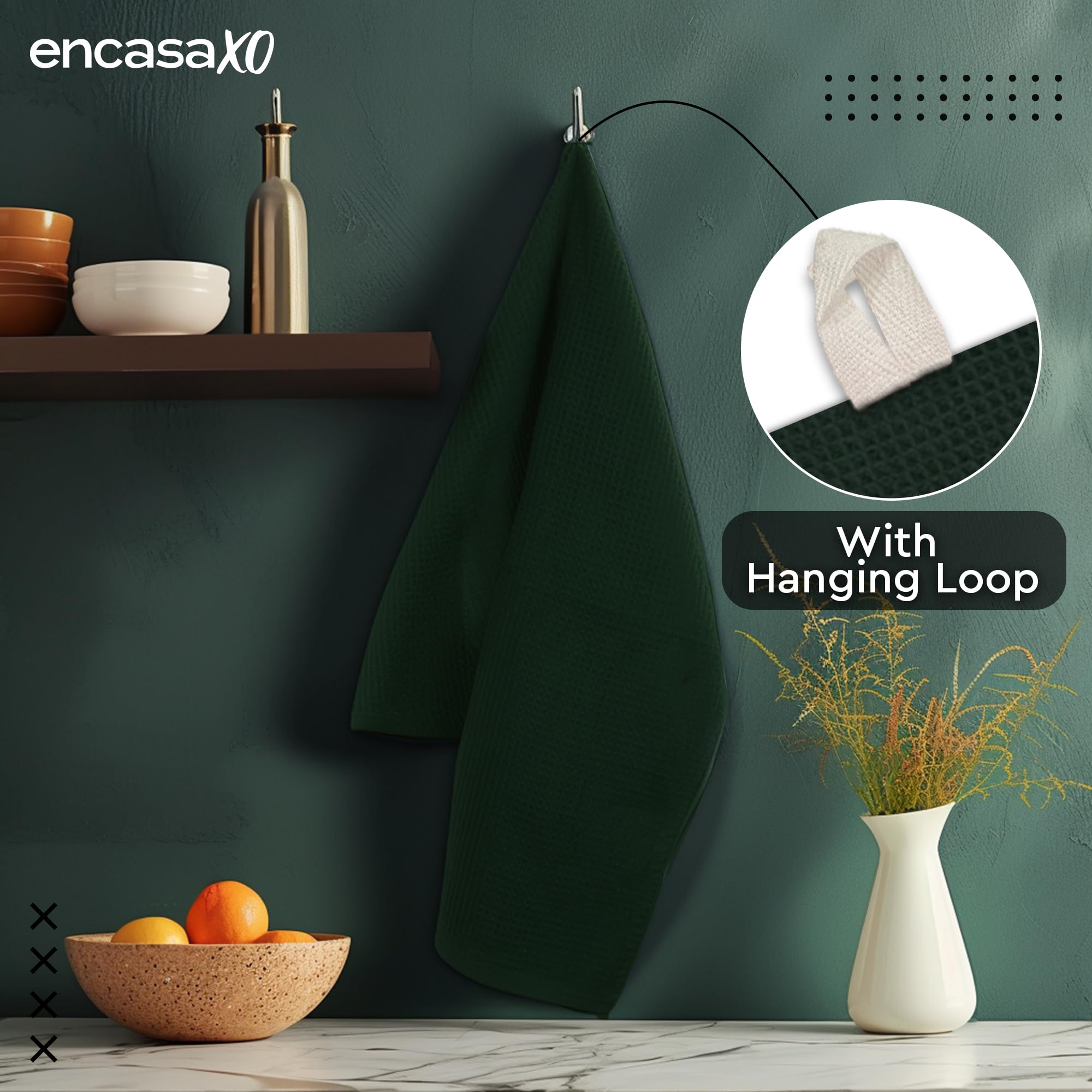 Encasa XO odor-free finish keeps towels fresh throughout use