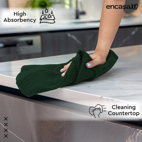 Encasa XO quick-dry cotton towels ideal for busy kitchen workflows