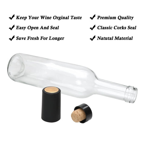 Encheng leakproof cork lid with shrink capsule for secure storage.