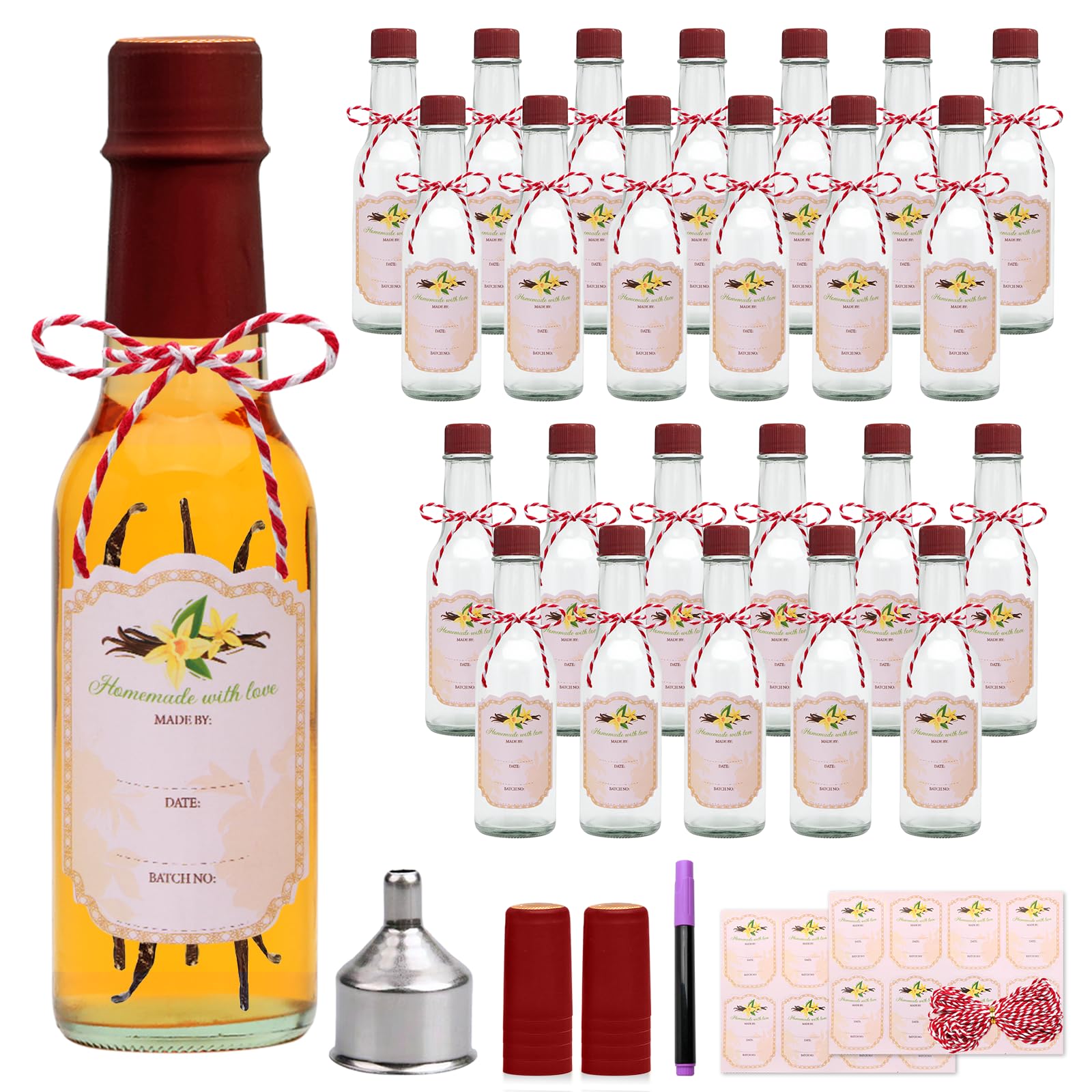 Encheng 5oz hot sauce bottle with lid showing secure seal for freshness