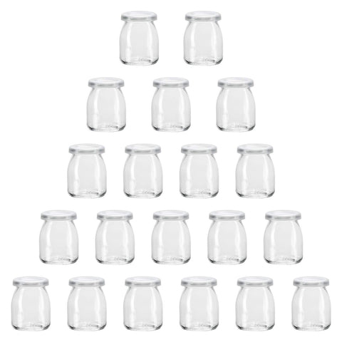 Encheng 7oz clear glass jar with lid showing airtight storage and visibility