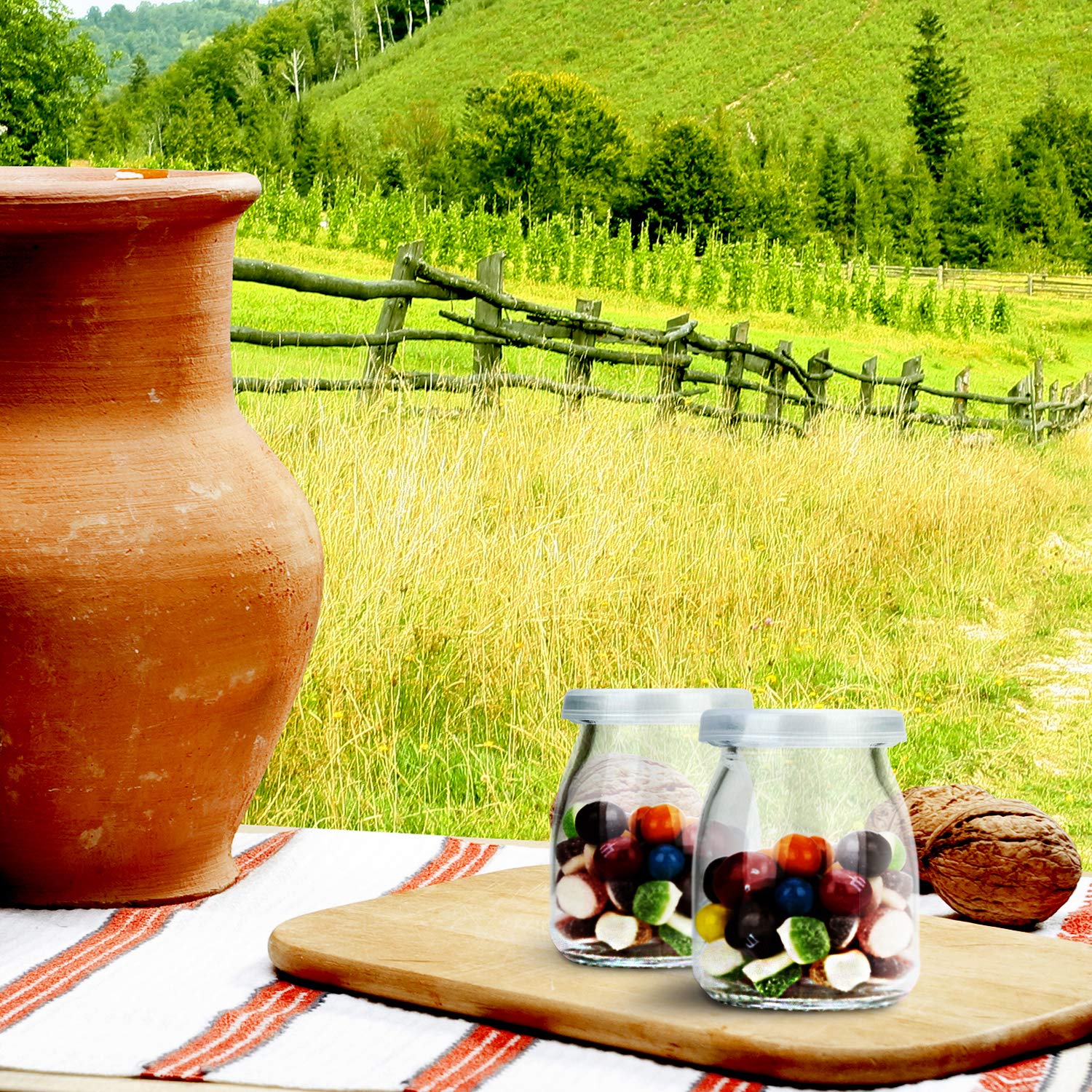 Encheng dishwasher and microwave safe jar suitable for quick cleaning and reheating