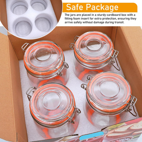 Encheng heavy-duty glass jar highlights durability and non-reactive material.