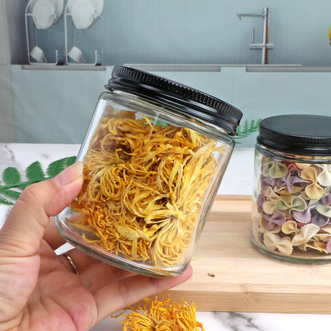 Encheng sturdy glass jar with lid safe for dishwasher and daily use