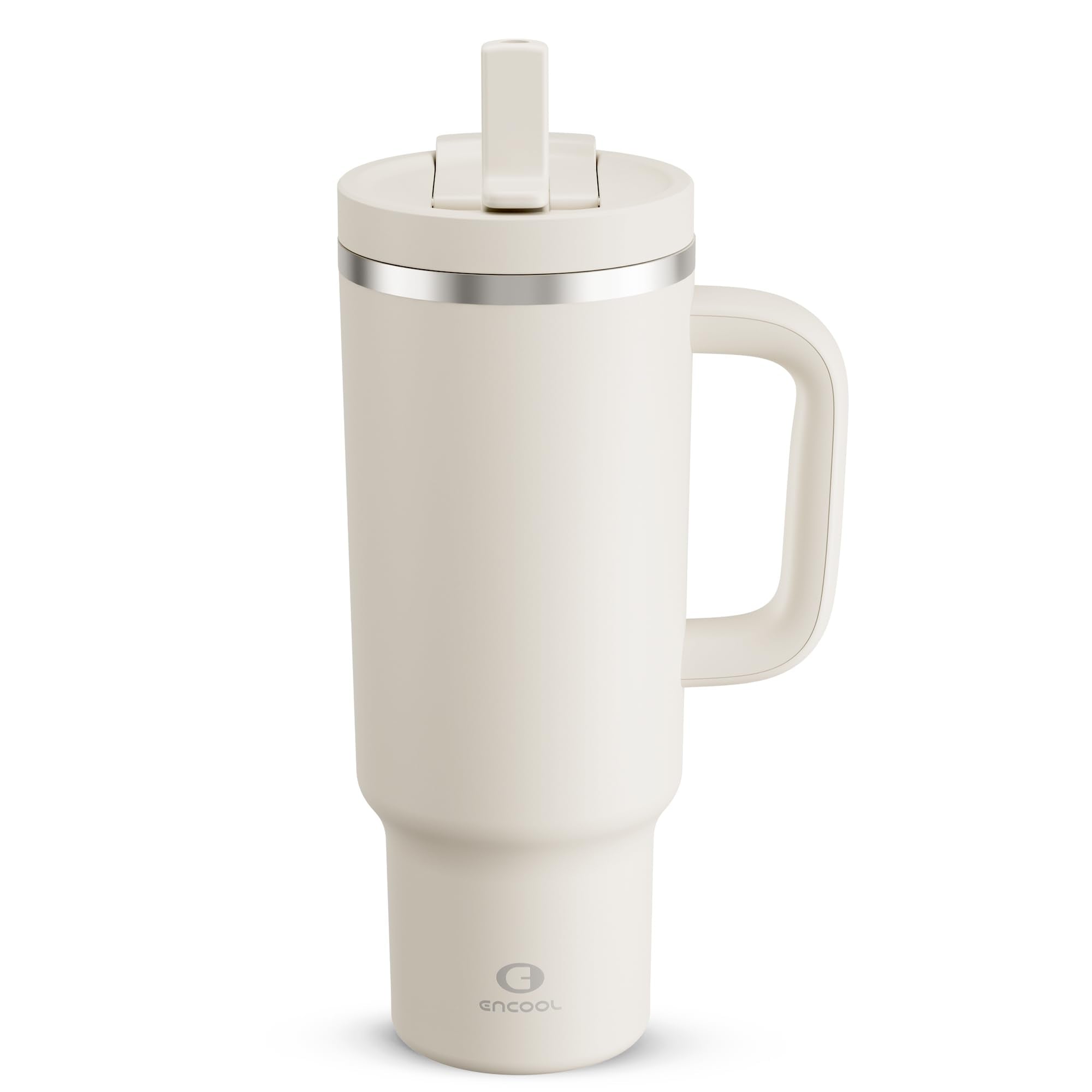 ENCOOL 40 oz tumbler with handle and straw for easy sipping on the go