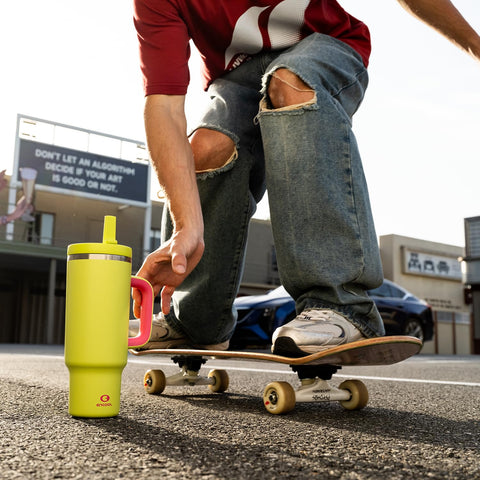 ENCOOL 40 oz tumbler with handle for easy carrying on the go