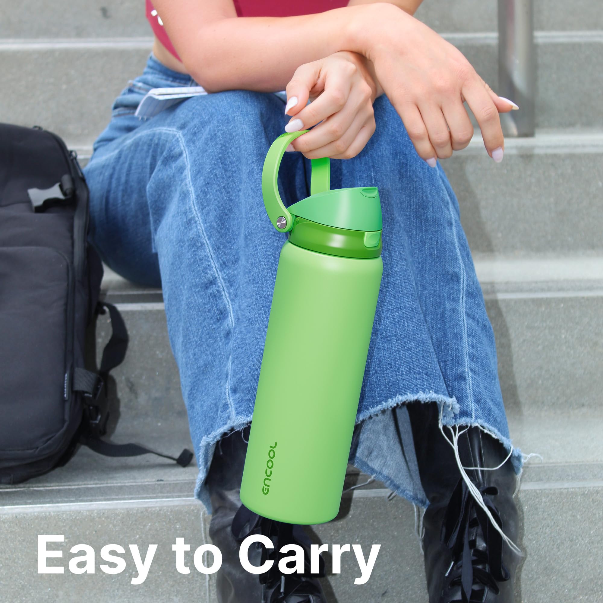 ENCOOL bottle lid-sealing system close-up highlighting leak prevention