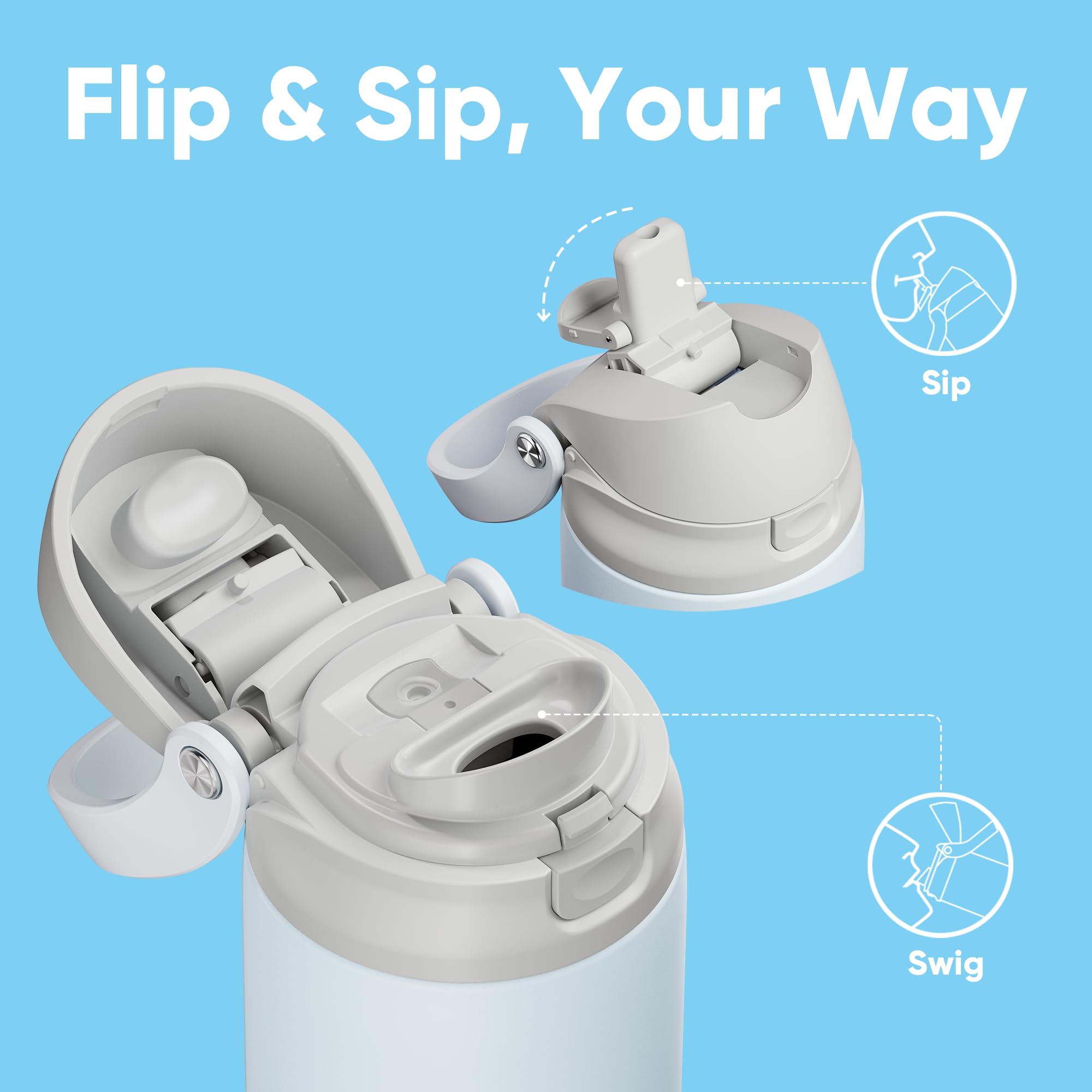 ENCOOL double-wall insulation keeps drinks cold for hours.