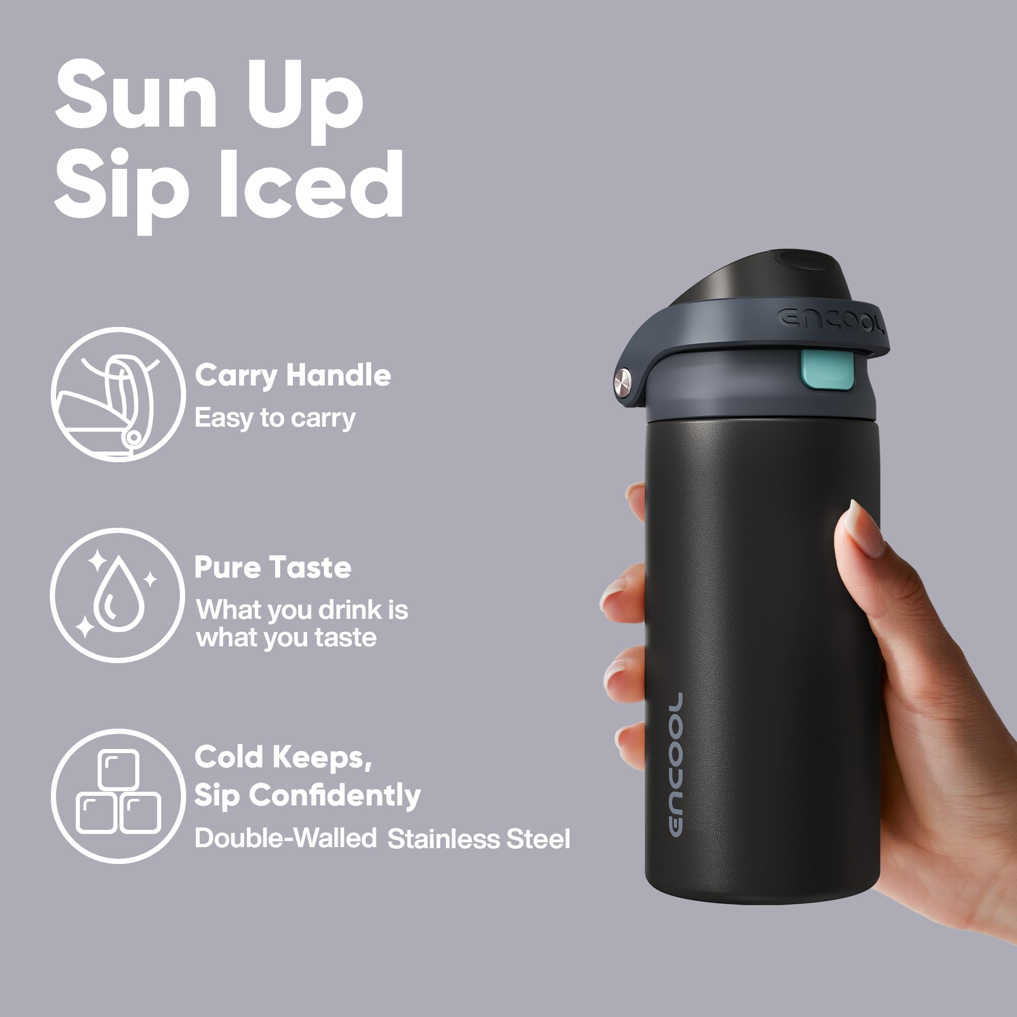 ENCOOL durable lid structure supports repeated opening and daily handling.