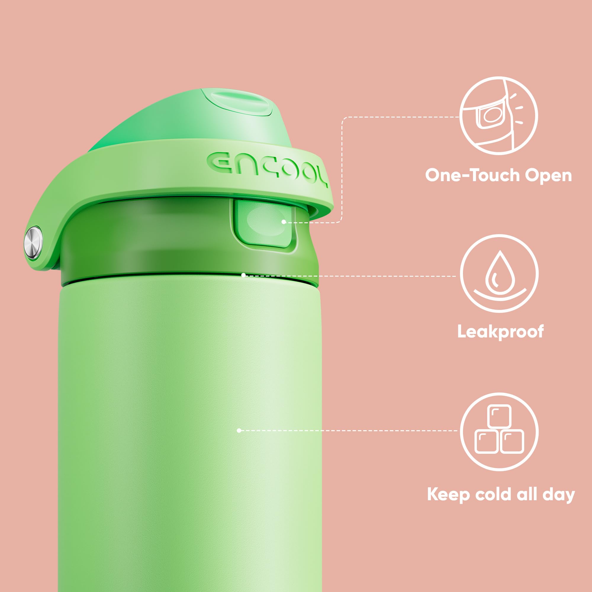 ENCOOL leakproof bottle car cup-holder fit for on-the-go hydration