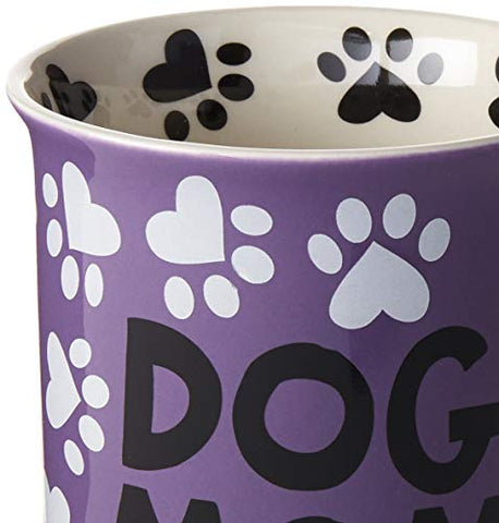 Enesco Dog Mom mug back message visible for gift-ready charm.