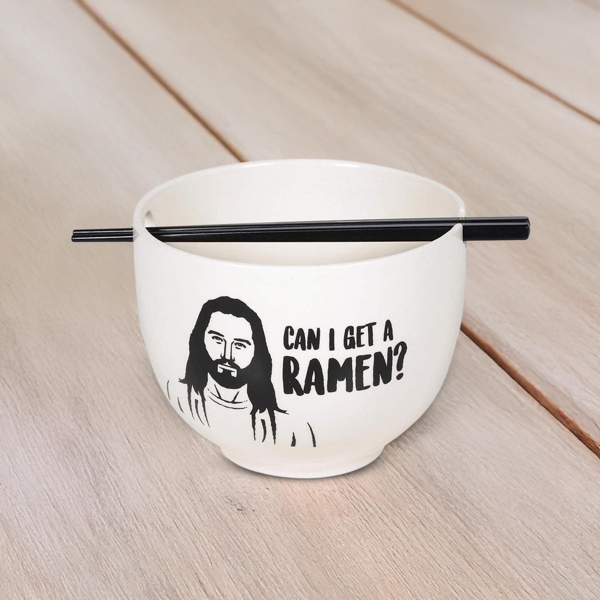 Enesco Our Name is Mud notches help rest chopsticks securely.