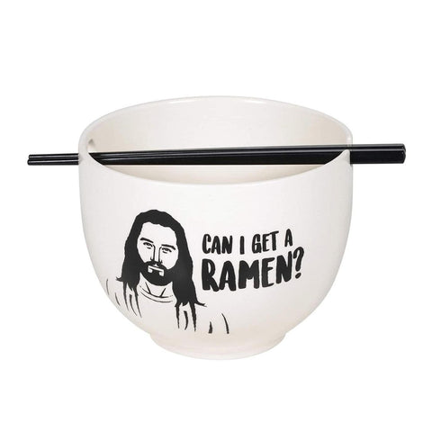 Enesco Our Name is Mud chopsticks pair with the ramen bowl for easy meals.