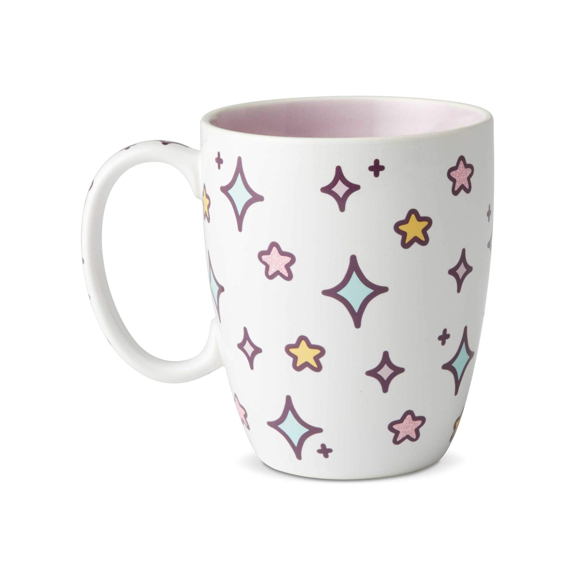Enesco Pusheenicorn mug with pink interior showcases magical charm for cozy beverages