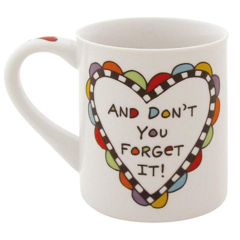 Enesco You Are Loved mug back view with additional message