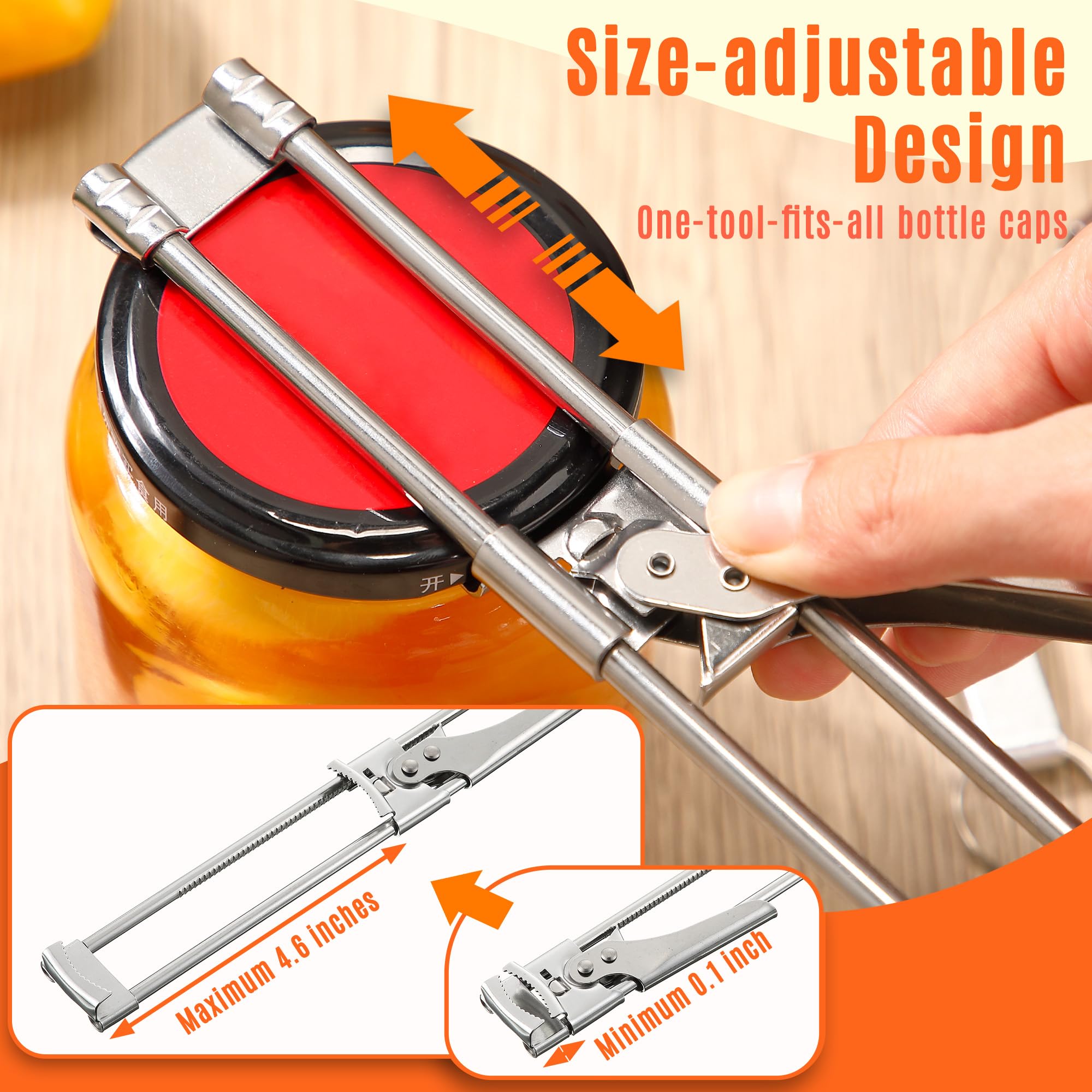 Enhon stainless steel jar opener teeth ensure a strong grip on stubborn lids.