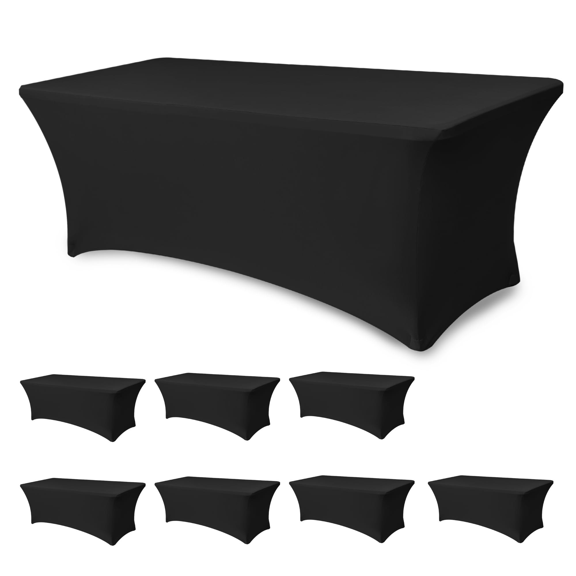 Enjoyidea 6 ft rectangle tablecloth fits snugly for a polished vendor booth display