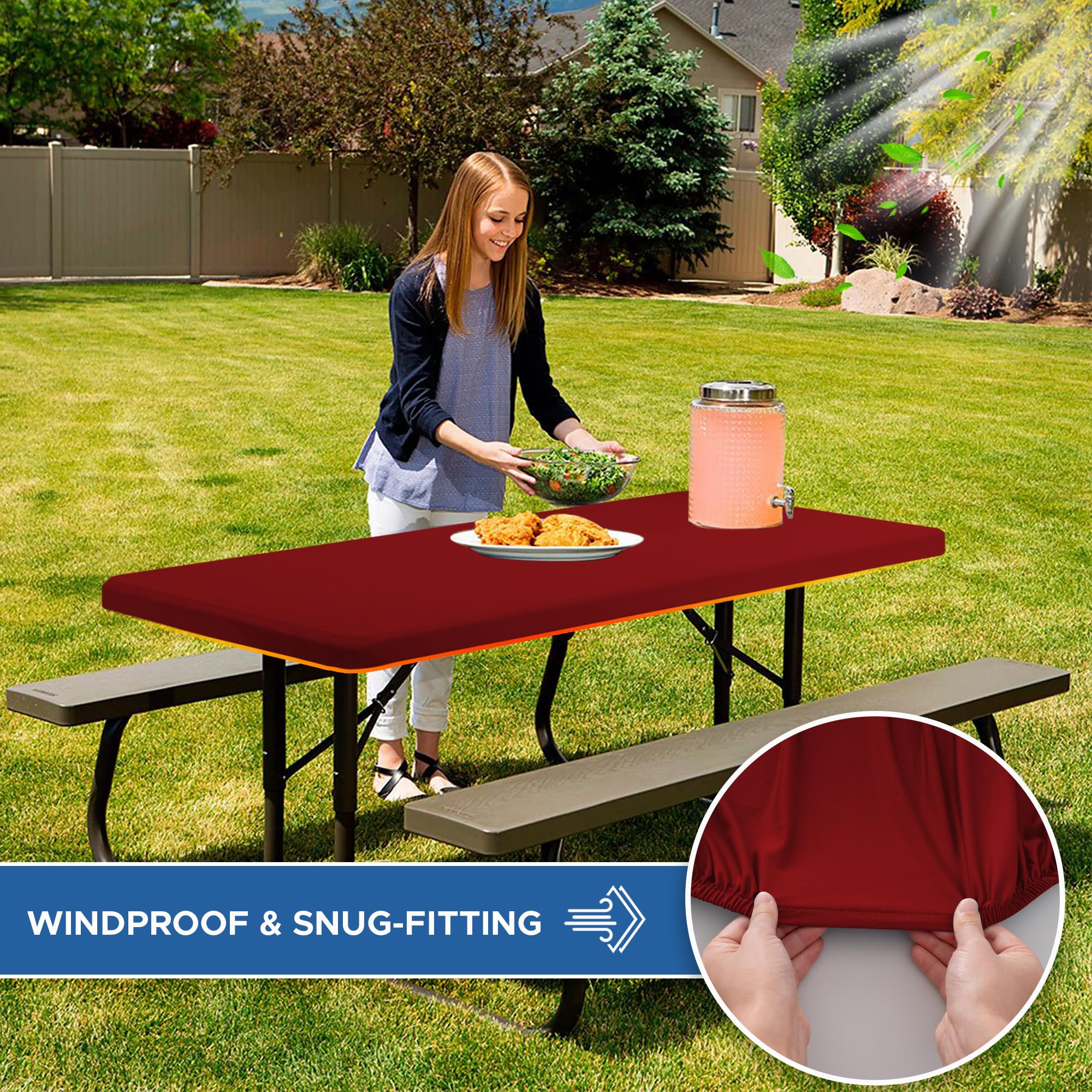 Enjoyidea red 6-pack tablecloth packaging highlights value and convenience.