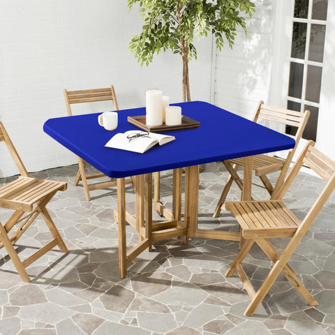 Enjoyidea blue square tablecloth for weddings and outdoor use.