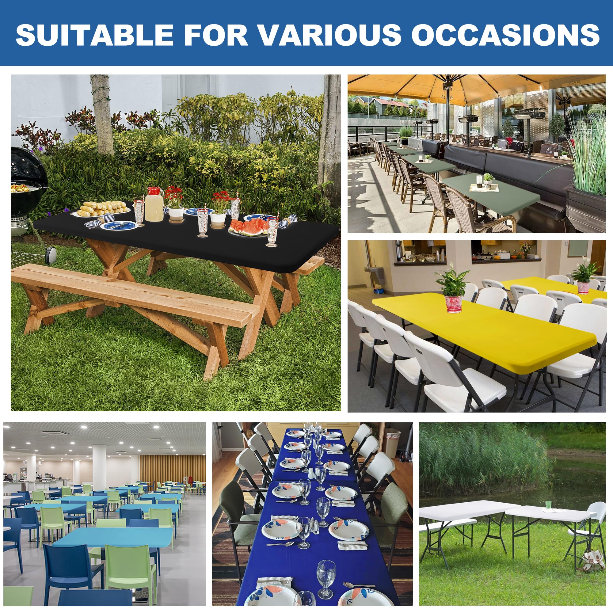 Enjoyidea easy-install one-person setup for fast table dressing.