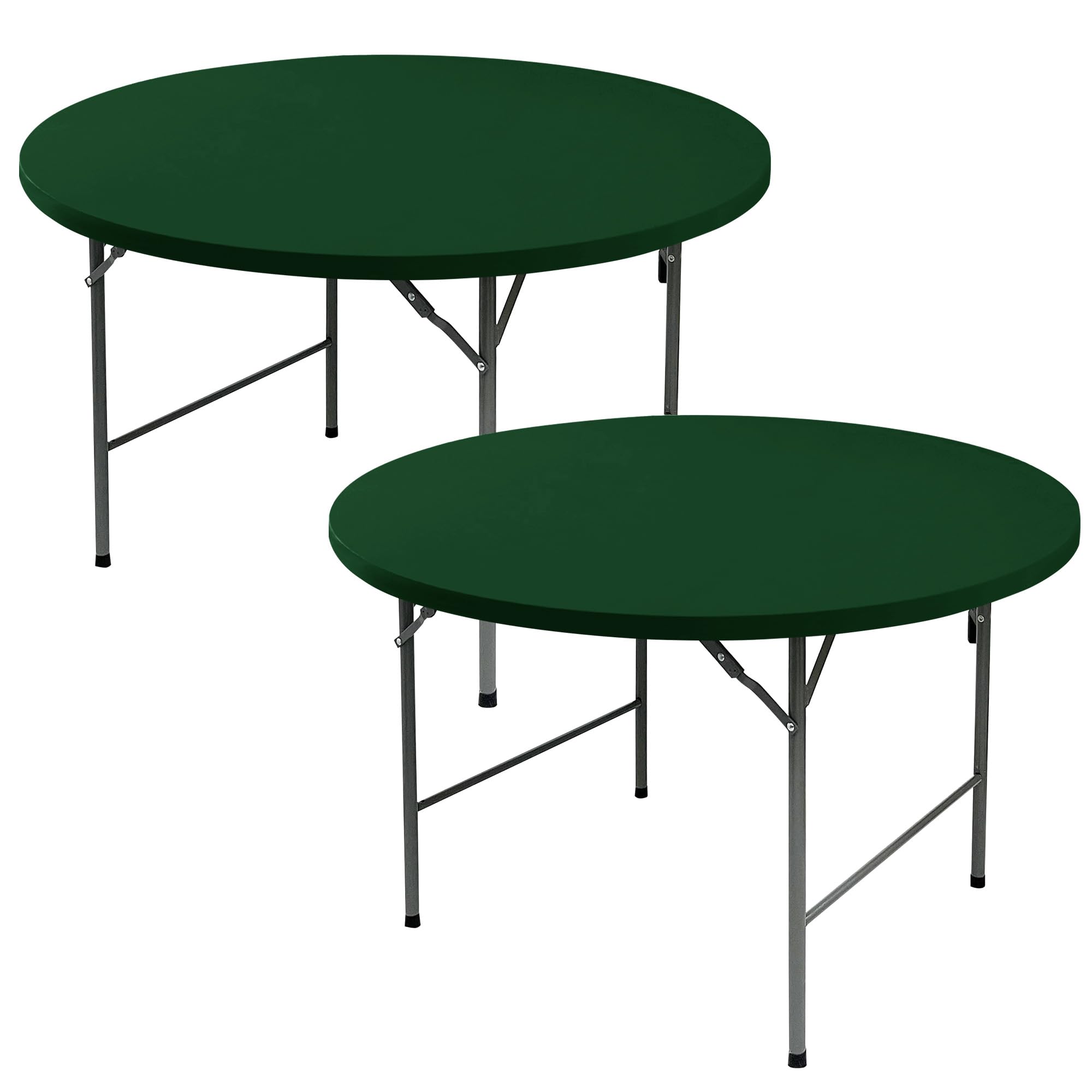 Enjoyidea fitted round table cover 60-inch with elastic edge for secure, non-slip setup