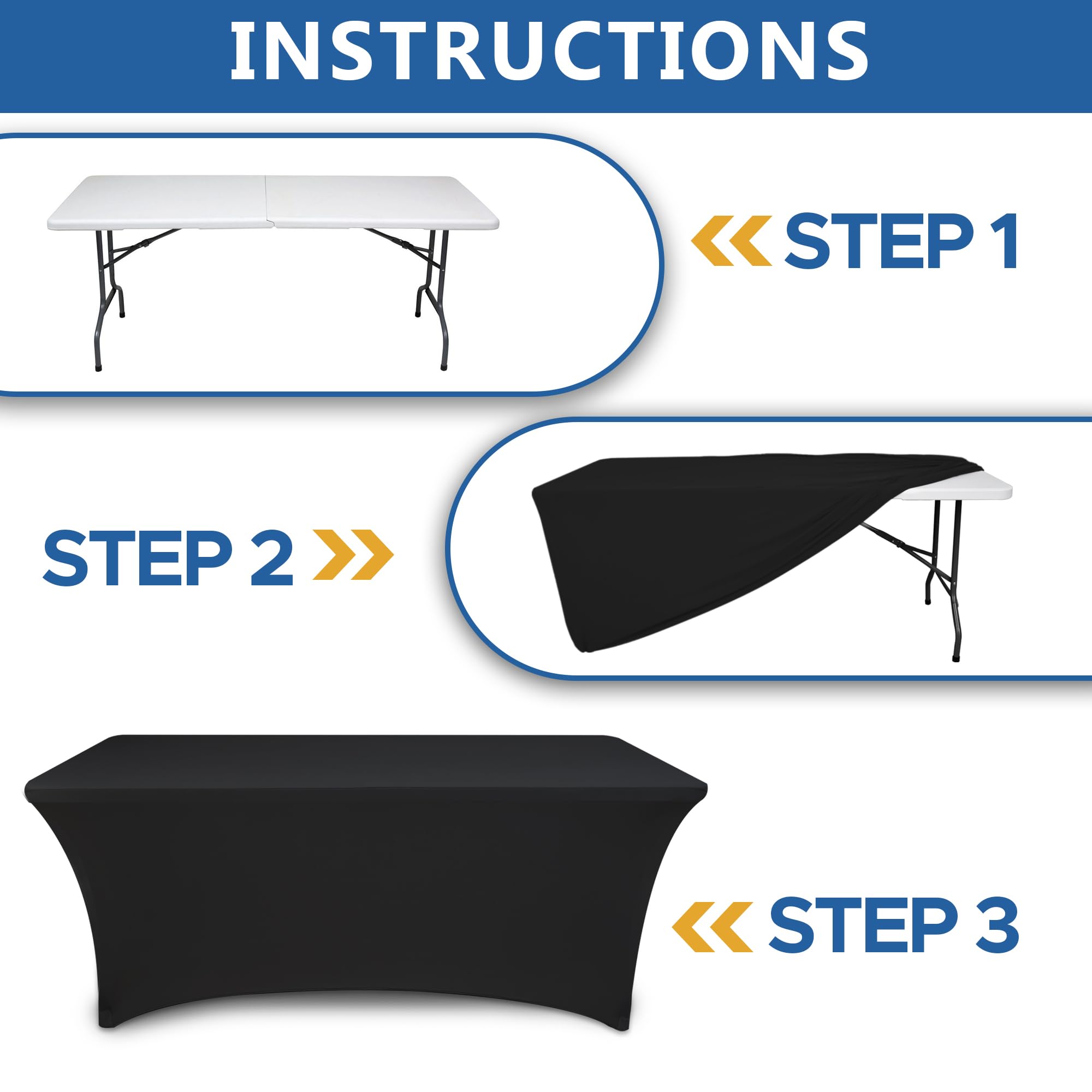 Enjoyidea 6 ft tablecloth coverage enhances event ambiance