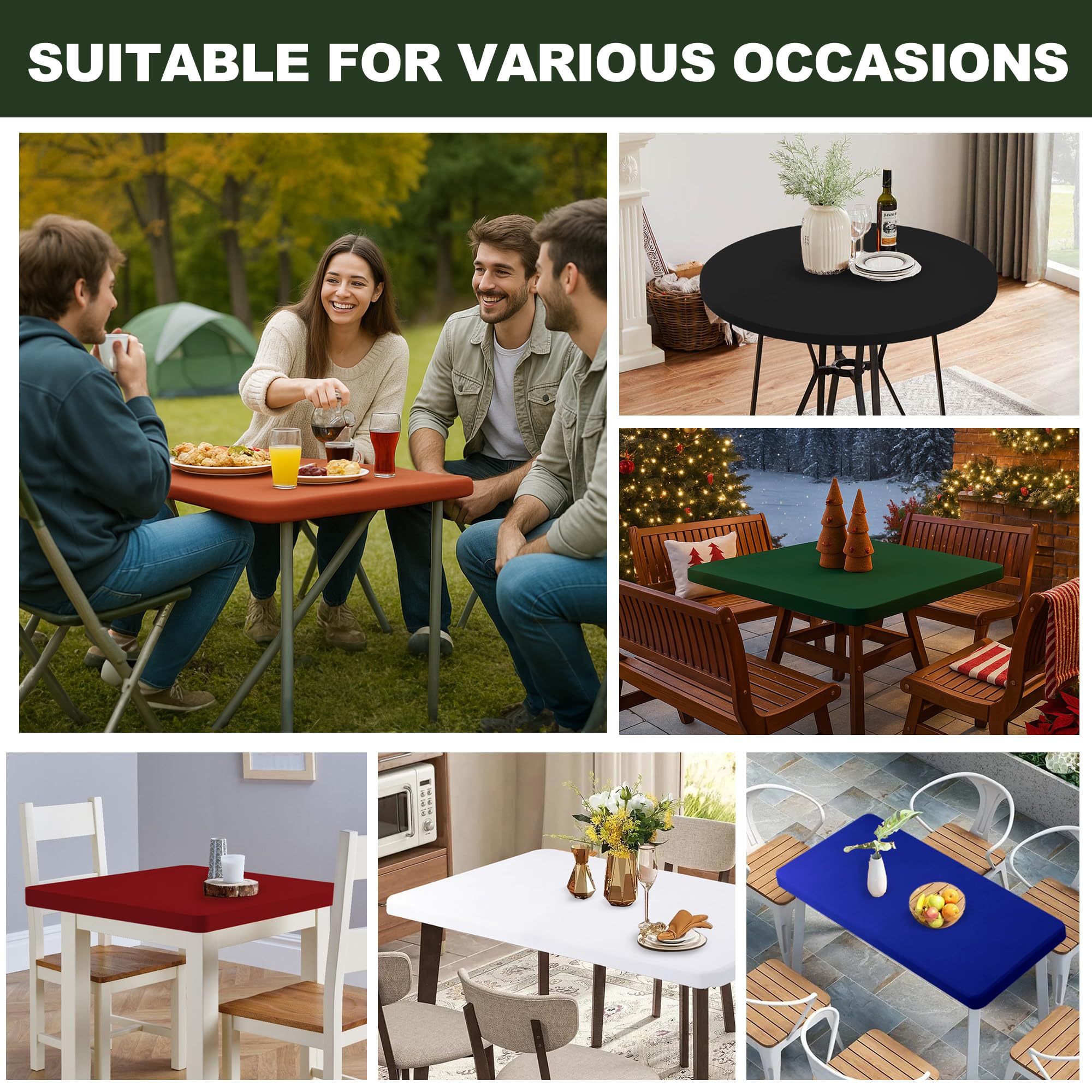 Enjoyidea machine-washable table cover simplifies cleanup after celebrations