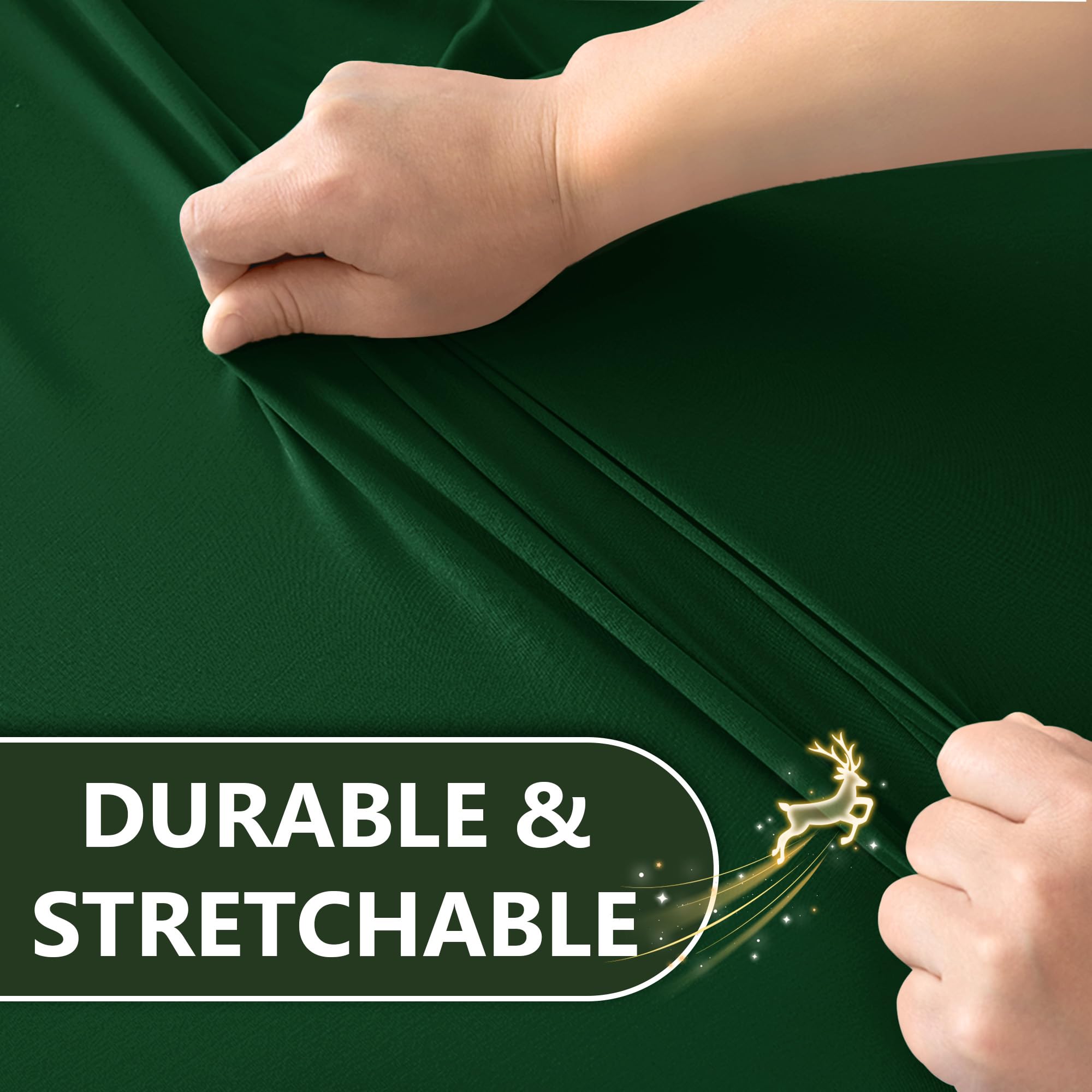 Enjoyidea secure-fit elastic-edge round table cover prevents shifting during events
