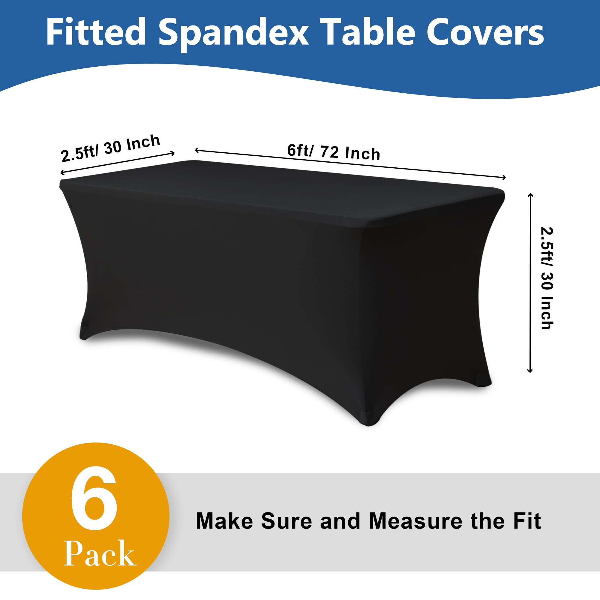 Enjoyidea six-piece set laid out for 6ft tables