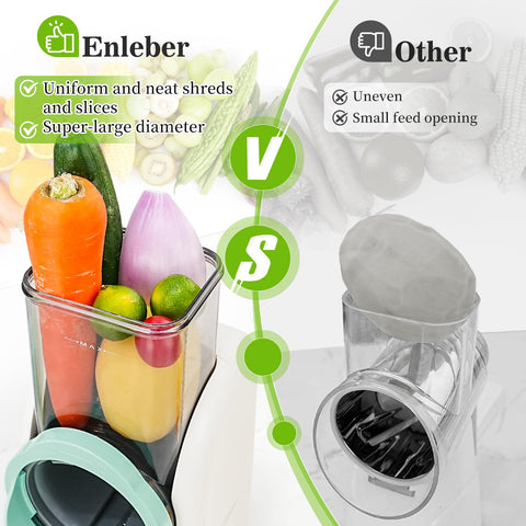 Easy assembly and quick cleanup of Enleber slicer after cooking sessions.
