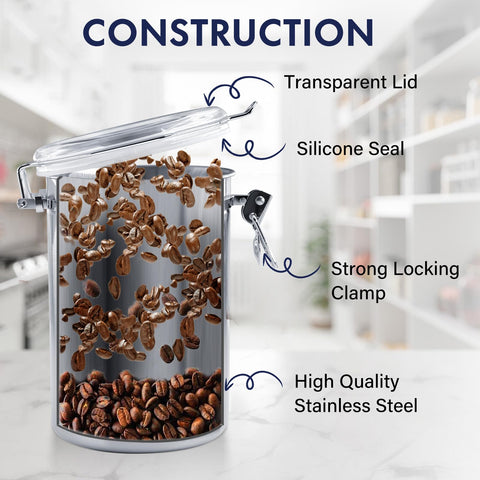 ENLOY canisters in four sizes suit flour, sugar, tea, and snacks.