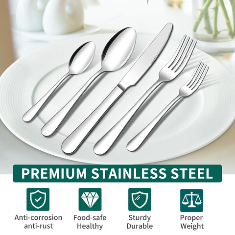 ENLOY dinner forks four-pack with sturdy tines for everyday use