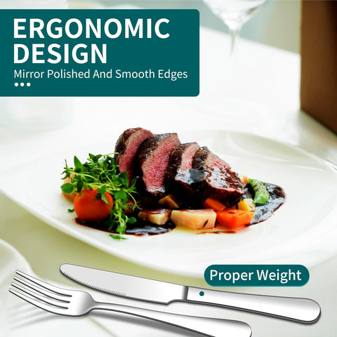 ENLOY steak knives four-pack with precise edge for slicing meals