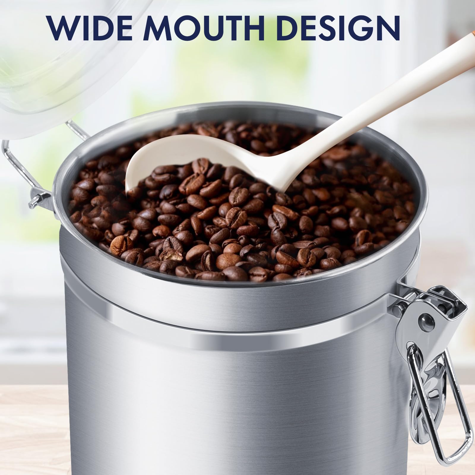ENLOY wide-opening canisters for simple scooping and quick cleaning.