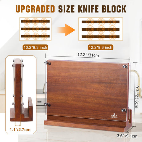 ENOKING acacia wood grain finish adds durability and style
