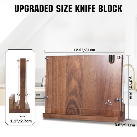 ENOKING removable acrylic shield provides finger protection during knife handling.