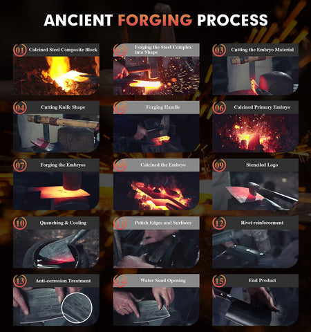 ENOKING cleaver ergonomic design for fatigue-free kitchen sessions.