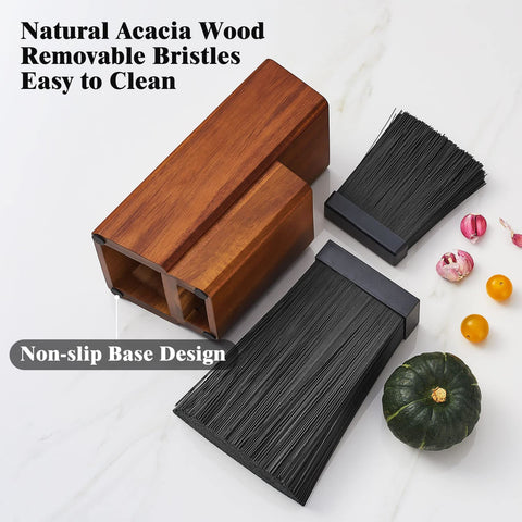 ENOKING knife block fits under cabinets, saving counter space and reducing clutter.