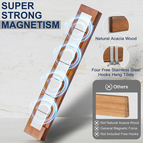 ENOKING knife holder with 4 hooks for scissors and towels