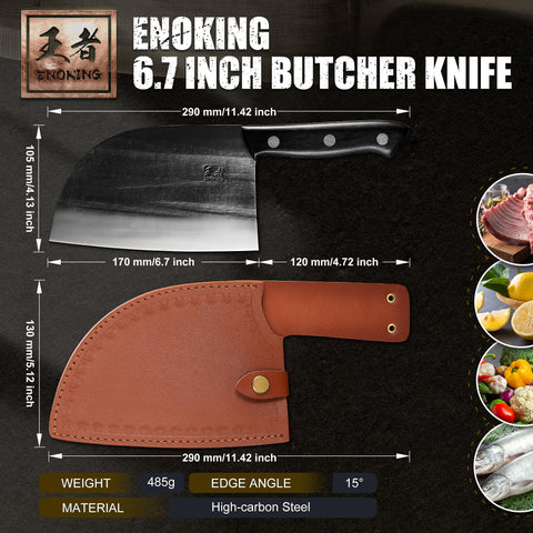 ENOKING leather sheath protects the blade during transport and storage