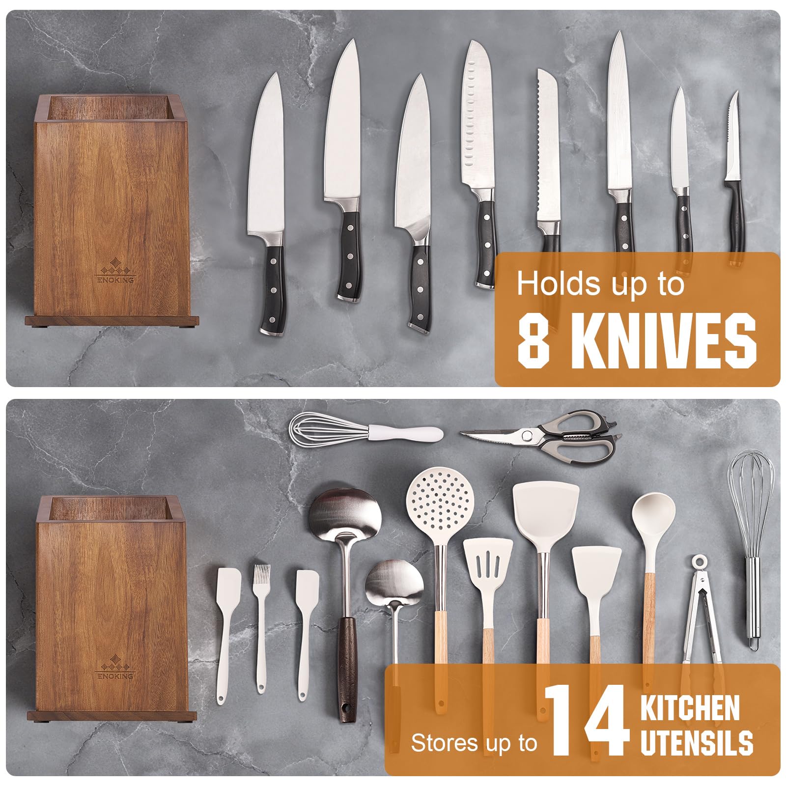 ENOKING magnetic block design that stores knives and utensils together