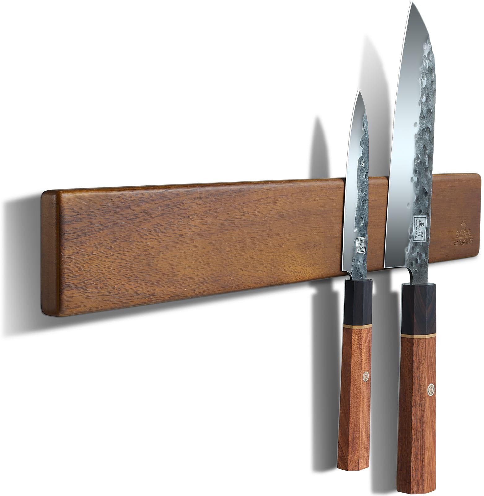 ENOKING magnetic knife strip, 16-inch acacia wood keeps knives within reach