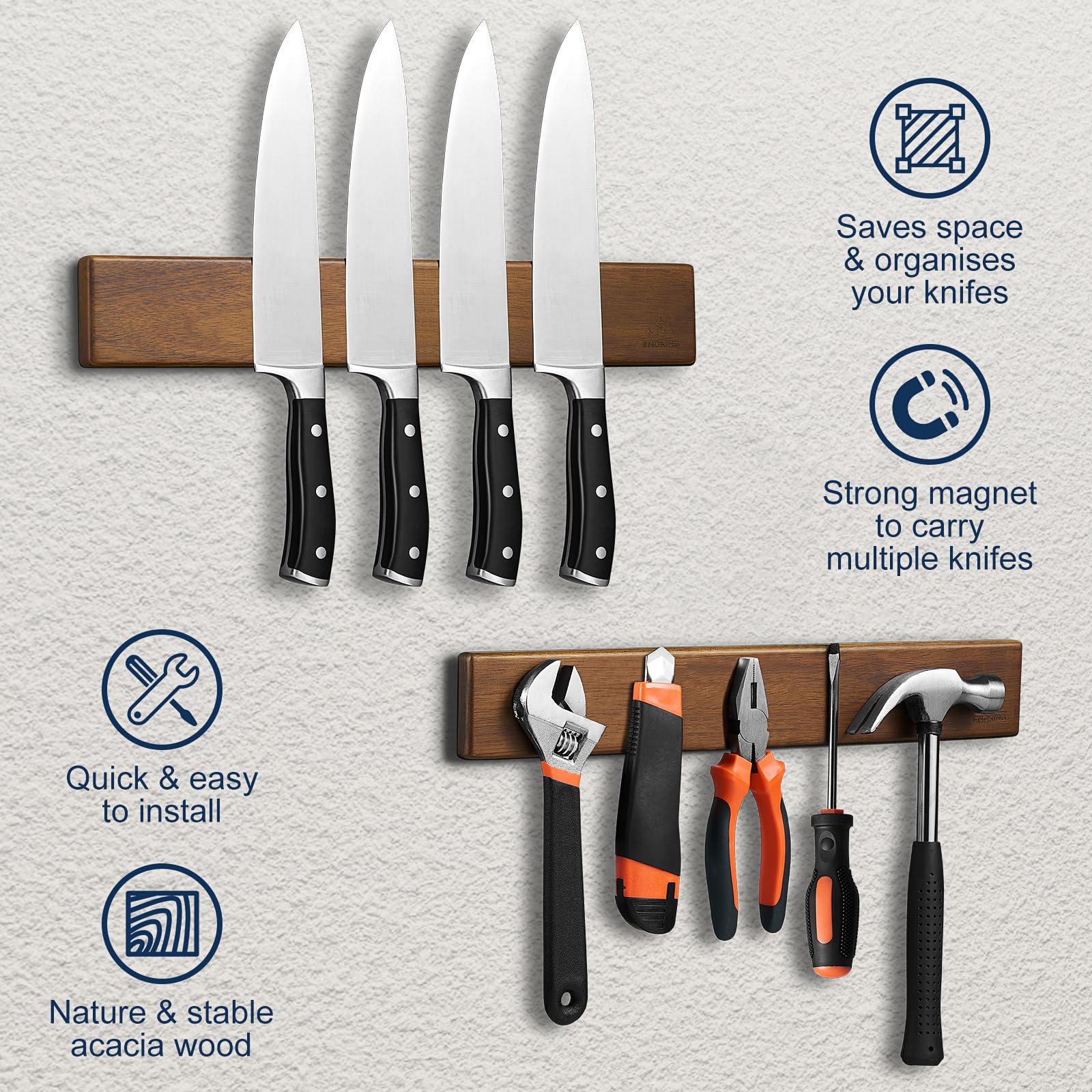 ENOKING no drill installation on wall for easy setup